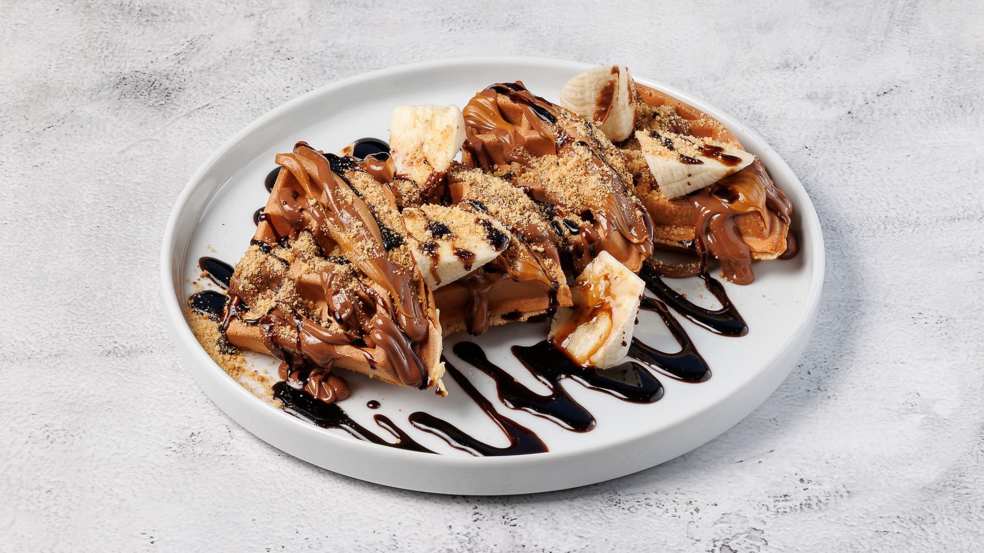 Banoffee waffle